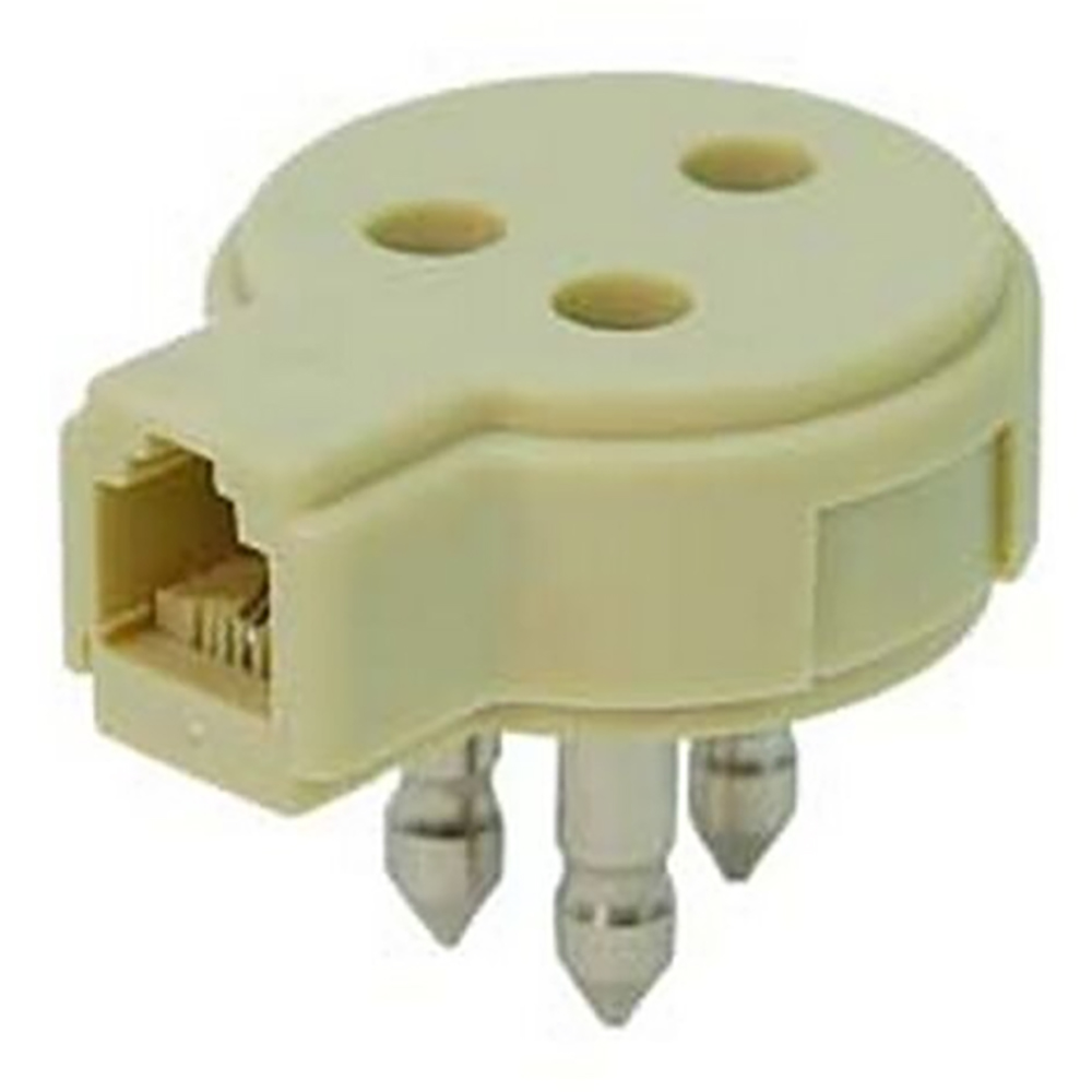 ADATTATORE DA SPINA TRIPOLARE A PRESA PLUG 6 POLI CONTATTI PER TELEFONO FISSO